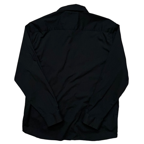 01.Algo Shirt Mens XL Short Regular Fit Long Sleeve Button Stretch Heather Navy - Picture 2 of 7